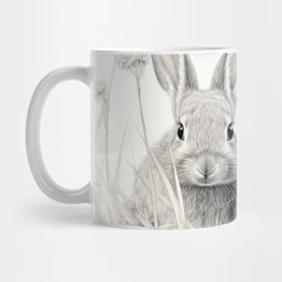 Rabbit Bunny Animal Discovery Wild Nature Ink Sketch Style Mug